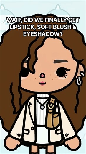 ARE WE FINALLY GETTING BEAUTIFUL MAKEUP IN TOCA BOCA? 😱 lipstick eyeshadow and soft blush ☺️