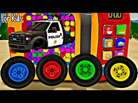 The kid sings the song Baby Shark - Change the wheel And learn the color-Nursery Rhymes Kids Songs