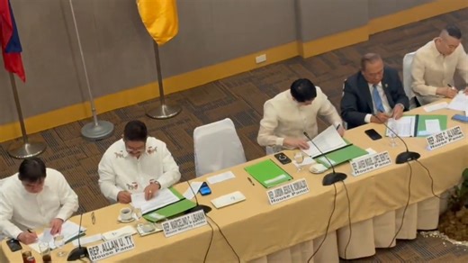 2026 NATIONAL BUDGET BICAM REPORT SIGNED WATCH: Several members of the Senate and House panels signed the Bicameral Conference Committee's report on the proposed P6.7 trillion national budget for 2026 Sunday, December 28 at the PICC. | via Harlene Delgado, ABS-CBN News | ABS-CBN News