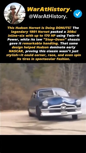 This Hudson Hornet Does MASSIVE Donuts!. #nascar #f1 #motorsport #usa