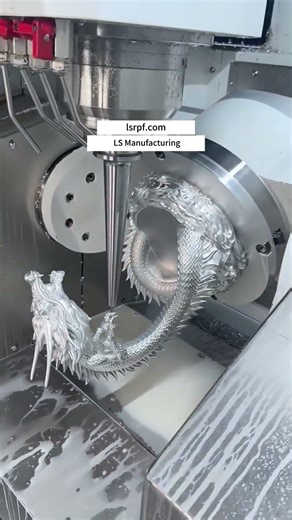 CNC Machining | 5 Axis Machining Service: Crafting a Complex Dragon Model from Solid Aluminum #cnc