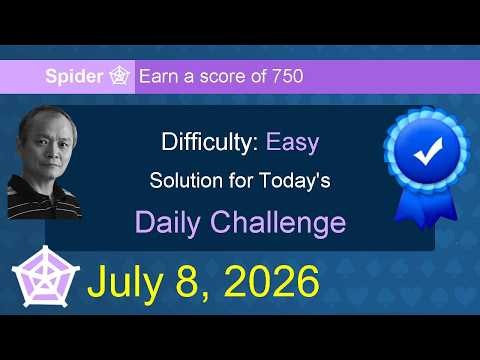 Microsoft Solitaire Collection: Spider - Easy - July 8, 2026
