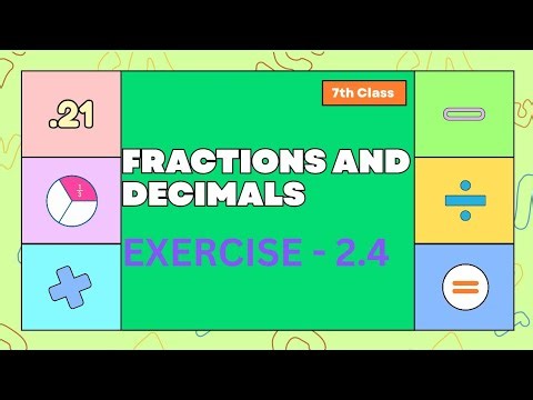 7th Class Maths | Fractions and Decimals | Exercise - 2.4 | Telugu Explanation #maths #mathematics