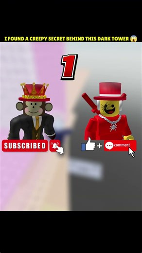 I found a creepy secret behind this dark tower 😱 #roblox #fyp