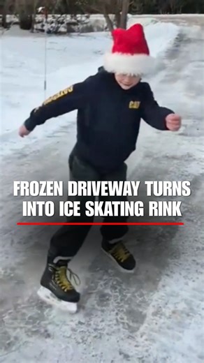 ICY SURPRISE: Subfreezing temperatures transformed a simple driveway into a slippery surface resembling an ice skating rink in Ontario, Canada. | Fox News