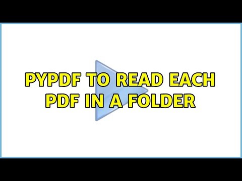 PyPDF to read each PDF in a folder