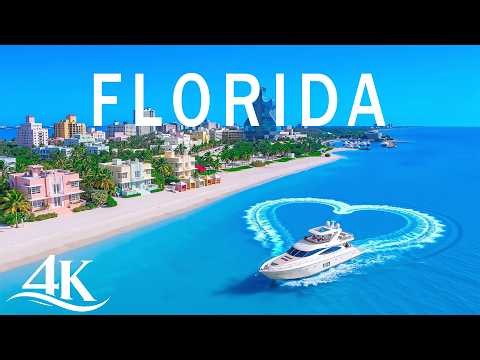 Florida 4K 🇺🇸 | Miami Beach, Florida Keys & Stunning Tropical Coastlines | Deep House Music