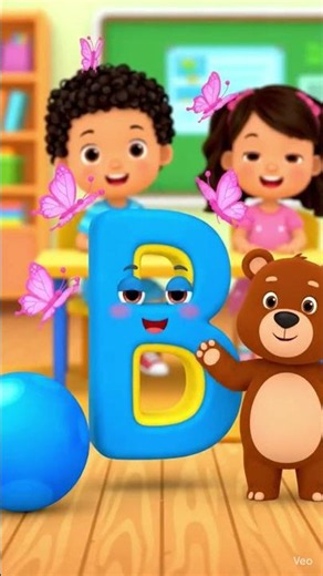 Learn Letter B with Fun 🐻🦋 | ABC for Kids#kidslearning #abcdlearning
