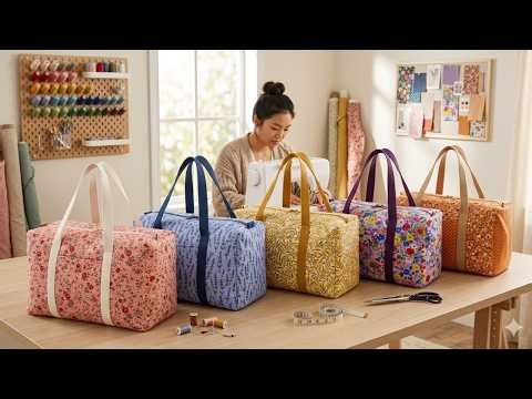 First time sewing a travel bag? This video is for you (Full Tutorial) 💟