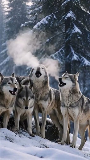 Gray Wolves Howling Together | Pack Communication in the Wild #Shorts