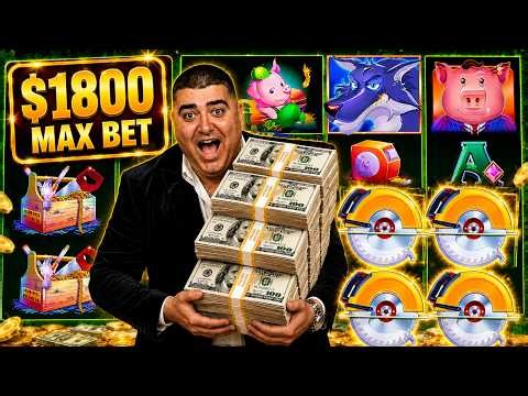 $1,800 Spin Bonus Paid MASSIVE JACKPOT On Huff N Even More Puff