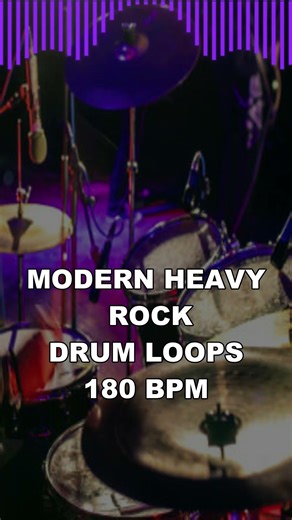 Modern Heavy Rock I Drum Loops I 180 BPM #drums #heavymetalsongs #guitar