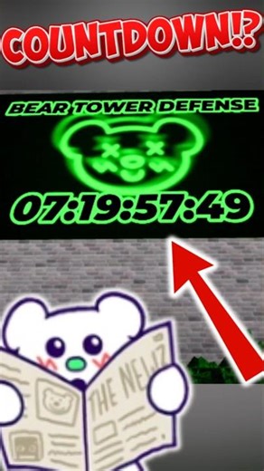 🚨 NEW Bear TD Countdown Timer! #bearalpha #roblox #bearstar #robloxbear #beartd #beartowerdefense