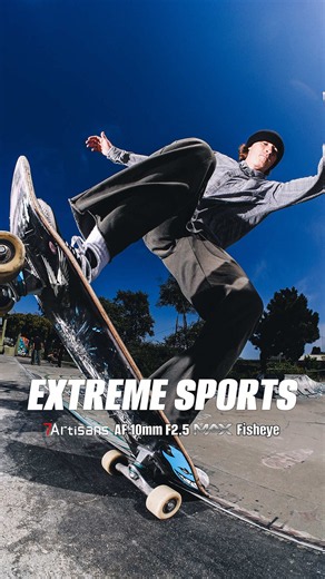 Skateboarding at Full Speed — 7Artisans AF 10mm F2.5 MAX Fisheye