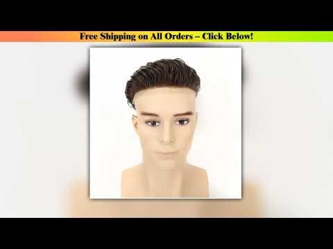 Topunique Full Swiss Lace 90% Light to Medium Light Men Toupee Capillary Prothesis Hair Piece For