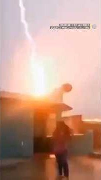 Best of lightning close calls | #shorts #lightning #caughtoncamera