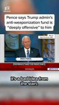 Pence says Trump admin's anti-weaponization fund is 'deeply offensive' to him
