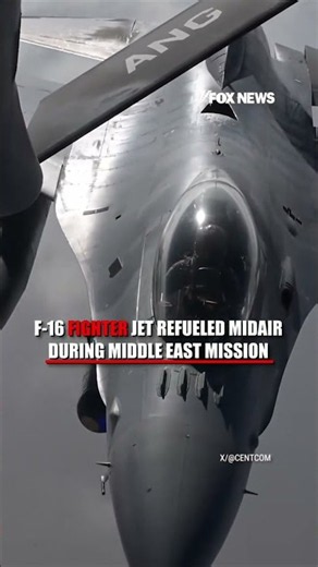 SEE IT: F-16 fighter jet refueled midair during Middle East mission