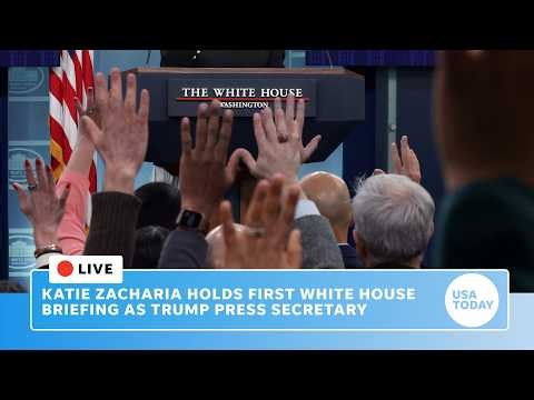 Live: New Trump Press Secretary Katie Zacharia holds first White House briefing