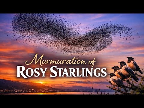 Murmuration of rosy starlings — a true wonder of nature