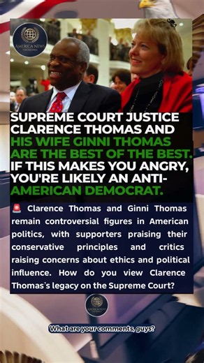 🇺🇸 Clarence Thomas and Ginni Thomas Remain Political Figures – What Do You Think? 🔥 #BreakingNews #U