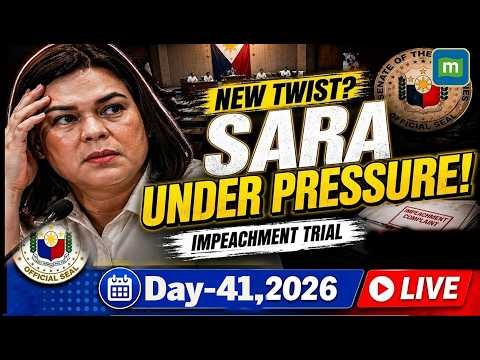 🔴Philippines Senate LIVE: Sara Duterte Impeachment Showdown Continues | Day 41 (October 27, 2026)