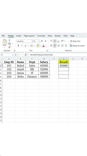 XLOOKUP in Excel Explained in 50 Seconds 🚀 Better Than VLOOKUP