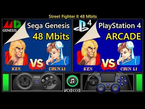 [Final Release] Street Fighter II 48 Mbits (Sega Genesis vs PlayStation 4) Real Hardware Comparison
