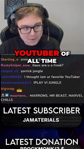 Baus Reveals His Favorite YouTubers of ALL TIME 👀 #thebausffs #leagueoflegends