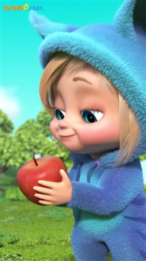 😋 Five Apples in the Apple Tree | Nursery Rhymes for Kids | Baby Songs by Dave and Ava 😋