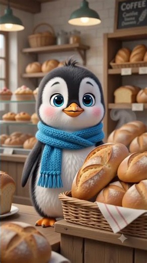 🐧 Pip Goes Grocery Shopping! 🛒🍎 | Cute Penguin Adventure #Shorts