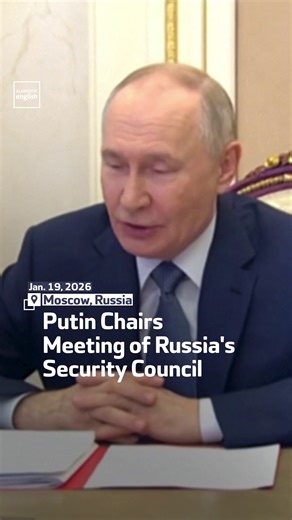 Russian President Vladimir Putin chairs a meeting with members of Russia's Security Council. Putin says that topics of current security issues and “Russia's role in building a multipolar world” are on agenda. #Russia #Putin | Al Arabiya English