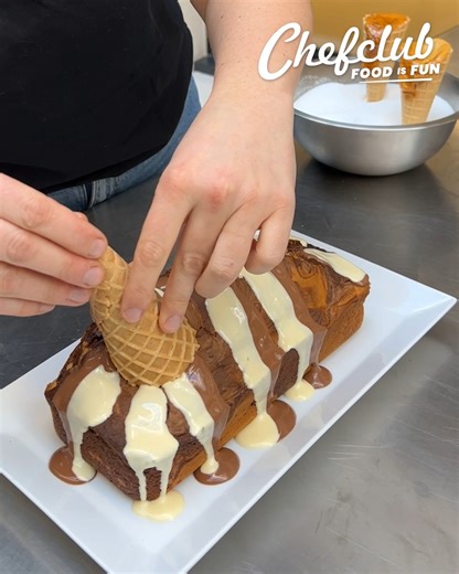 Rise & Shine Ice Cream Cake! Made with Dalgona candy ☀️🍦🎂 | Chefclub Network