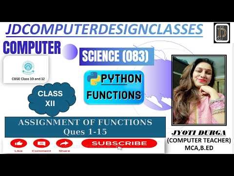 FIRST WORKSHEET OF FUNCTION WITH PRACTICALS IN PYTHON | COMPUTERSCIENCE | CLASS 12 SERIES