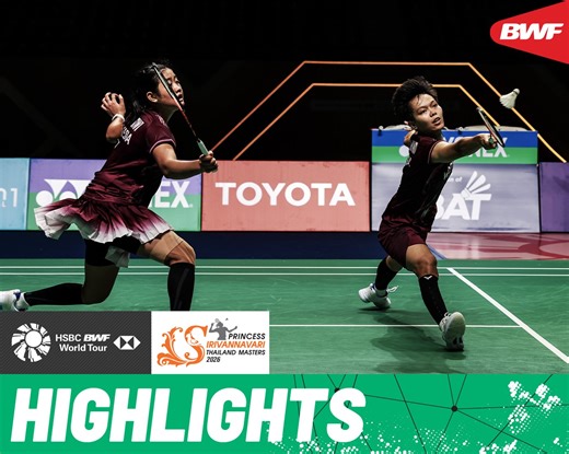 Bao/Li 🇨🇳 rival Pratiwi/Ramadhanti 🇮🇩 in a marathon final clash. #BWFWorldTour #ThailandMasters2026 | BWF — Badminton World Federation
