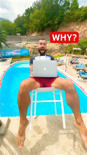 Fell off a chair at the swimming pool | Cliff jumping prank Part 1