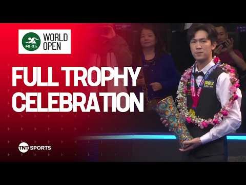 Thepchaiya Un-Nooh celebrates beating Ronnie O'Sullivan in the final! 🏆 | World Open 2026