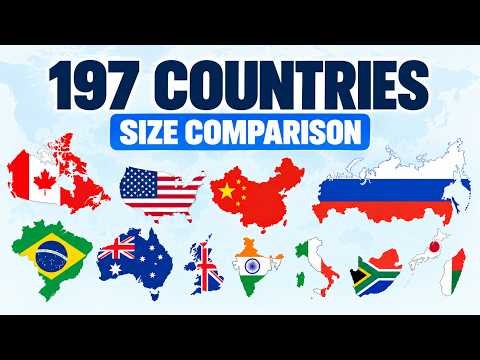 All 197 Countries Size Comparison | Smallest to Largest