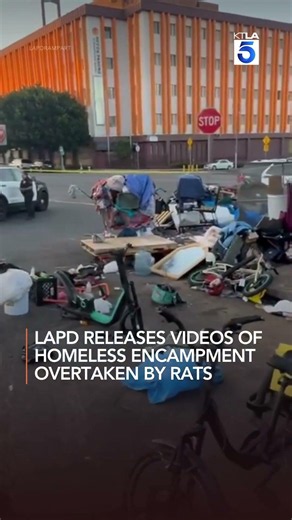 LAPD releases videos of homeless encampment overtaken by rats
