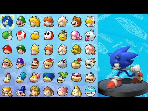 What if you play Sonic in Mario Kart 8 Deluxe (Mushroom Cup) (4K)