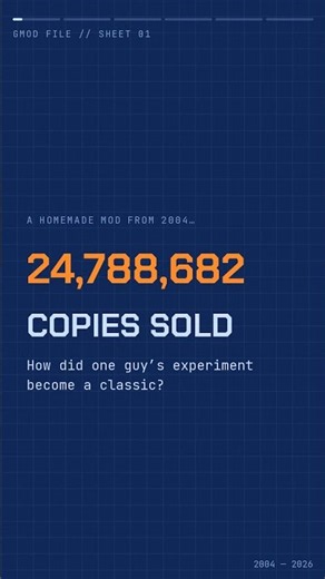 Garry’s Mod started as a homemade mod… and sold 25M+ copies 🎮