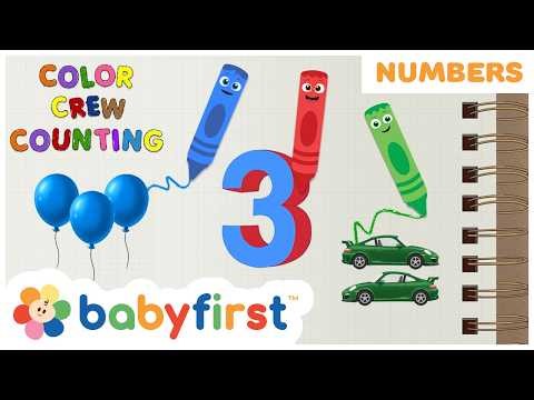 New Video | Toddler Learning Video | Color Crew - Counting with Airplanes & Animals | BabyFirst