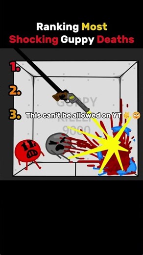 Ranking most shocking guppy deaths #bfb #animation #funny @cute #lore