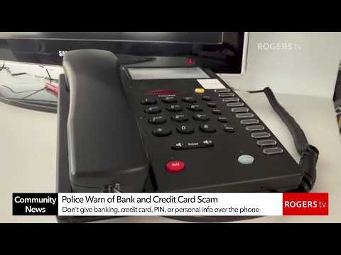 Police Warn of Bank and Credit Card Scam