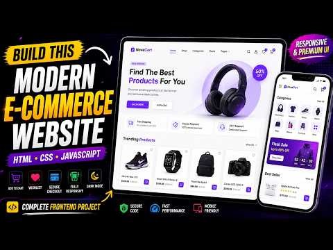 HTML CSS JavaScript Project | Ecommerce Website From Scratch| Live 8