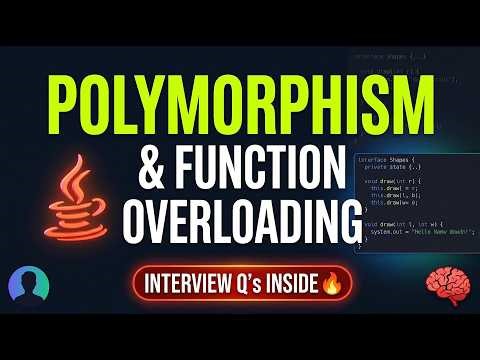 Java Polymorphism Explained: Function Overloading + Tricky Interview Questions | Java Series