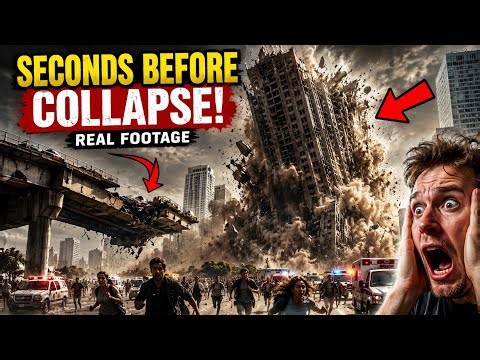 Moments Before Disaster Caught on Camera! 😱 | Real-Life Collapses & Chaos