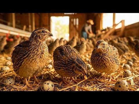 QuailHow Millions of Quail Eggs are Harvested & Processed Daily | 4K resolution