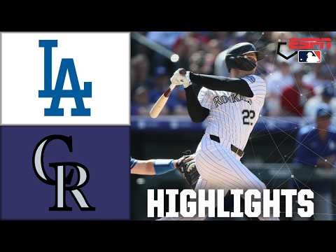 Los Angeles Dodgers vs. Colorado Rockies | Full Game Highlights | ESPN MLB