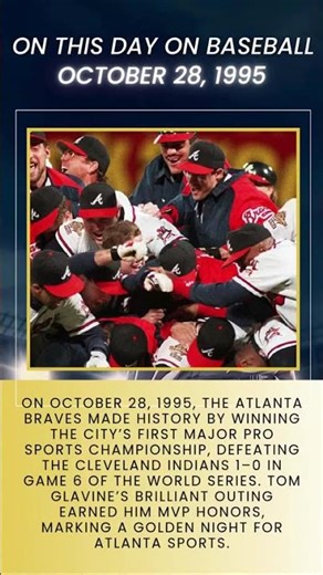 On this day in 1995, the Atlanta Braves made history